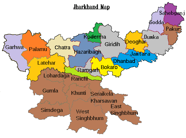 Jharkhand district map